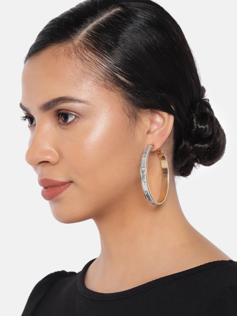 

Ayesha Women Set of 2 Hoop Earrings, Gold