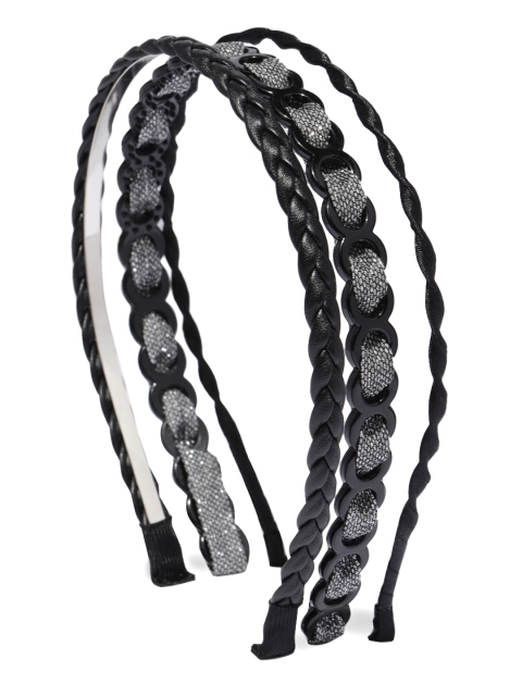 

Ayesha Set of 3 Hairbands, Black