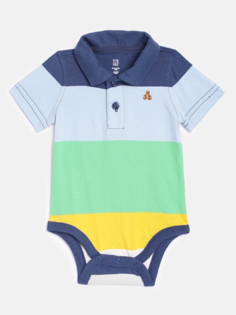 

GAP Boys Blue & Green Colorblocked Bodysuit