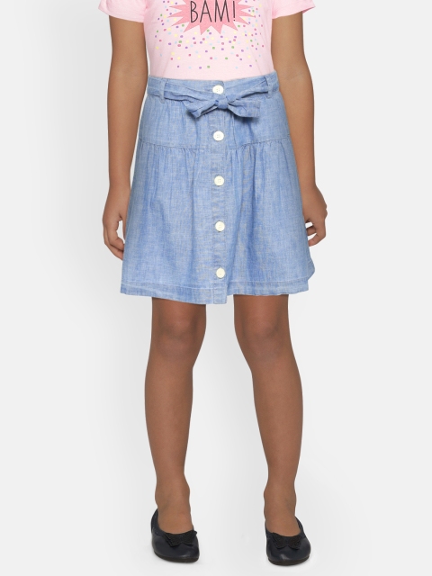 

GAP Girls Blue Chambray A-Line Skirt