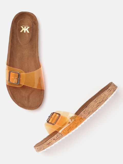 

Kook N Keech Women Orange Solid Open Toe Flats