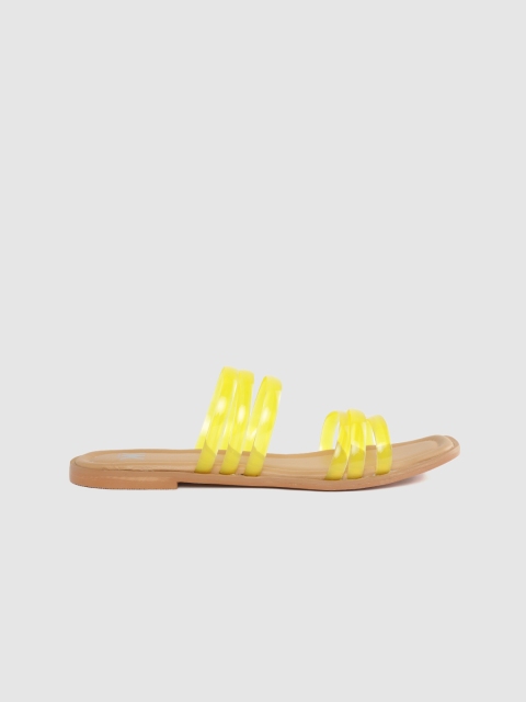 

Kook N Keech Women Yellow Solid Open Toe Flats