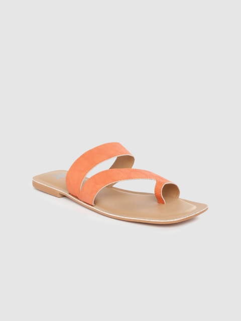 

Kook N Keech Women Orange Solid One Toe Flats