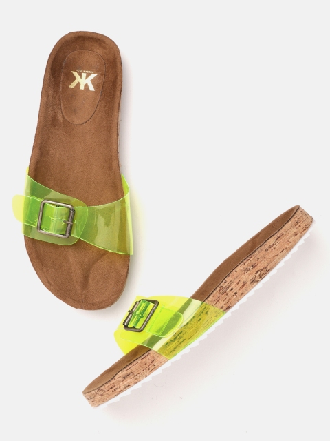 

Kook N Keech Women Green Solid Open Toe Flats