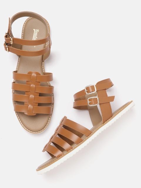 

Roadster Women Tan Brown Solid Open Toe Flats