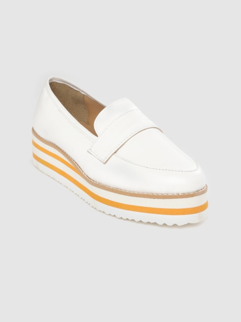 

Mast & Harbour Women White Flatforms