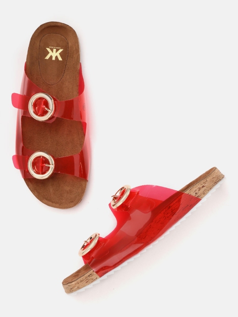 

Kook N Keech Women Red Solid Open Toe Flats