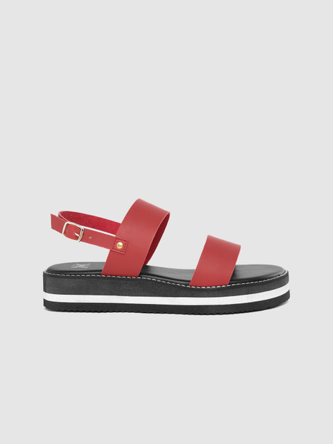 

Kook N Keech Women Red Solid Open Toe Flats