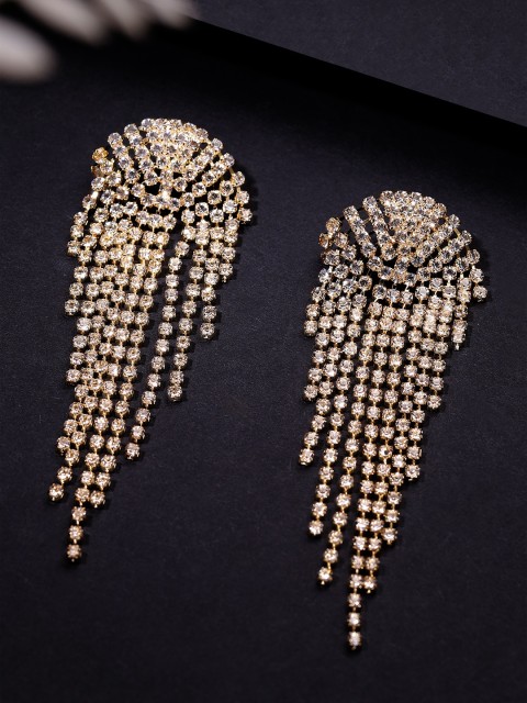 

Rubans Gold-Toned Classic Drop Earrings