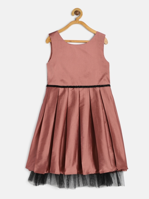 

Meringue Girls Pink Solid Fit and Flare Dress