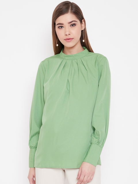 

NEEDLE WORKS Women Green Solid Top