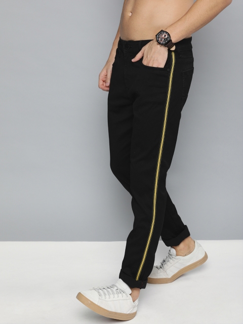 

HERE&NOW Men Black Skinny Fit Mid-Rise Clean Look Stretchable Jeans