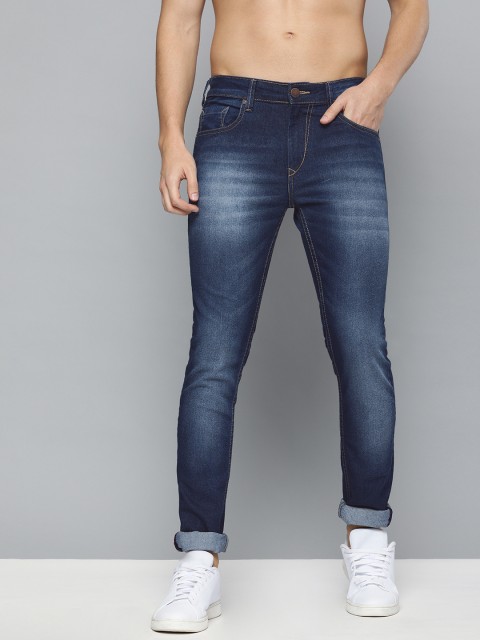 

HERE&NOW Men Blue Skinny Fit Mid-Rise Clean Look Stretchable Jeans