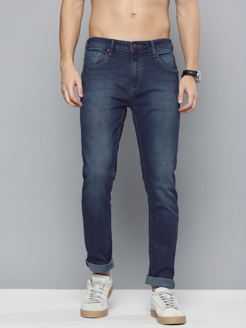 

HERE&NOW Men Blue Slim Fit Mid-Rise Clean Look Stretchable Jeans