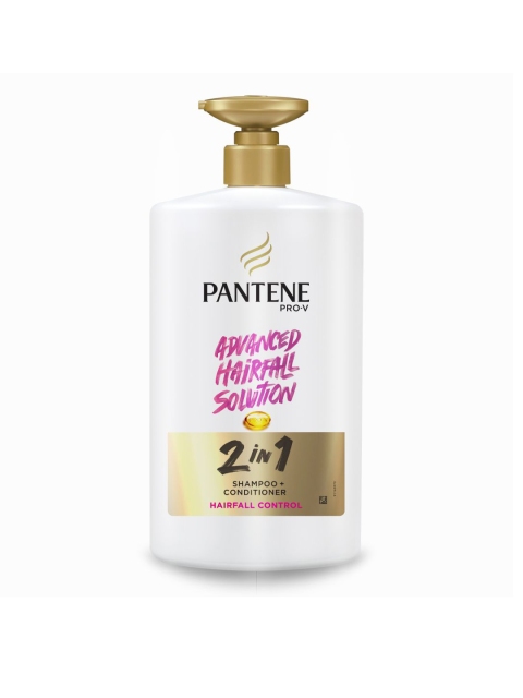 

Pantene 2 in 1 Hairfall Control Shampoo + Conditioner 1 L, White