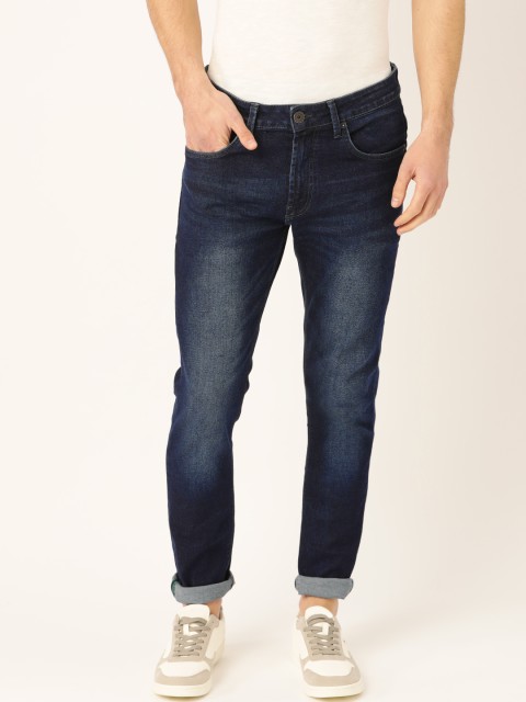 

United Colors of Benetton Men Navy Blue Skinny Fit Mid-Rise Clean Look Stretchable Jeans