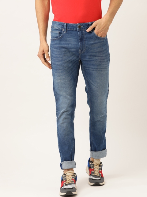 

United Colors of Benetton Men Blue Skinny Fit Mid-Rise Clean Look Stretchable Jeans