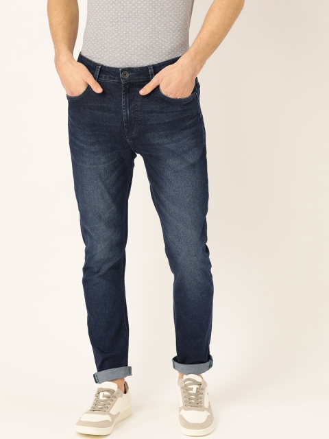 

United Colors of Benetton Men Navy Blue Regular Fit Mid-Rise Clean Look Stretchable Jeans