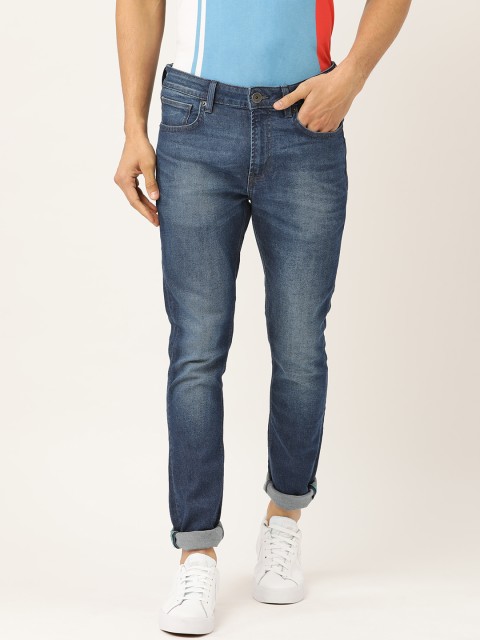

United Colors of Benetton Men Navy Blue Skinny Fit Mid-Rise Clean Look Stretchable Jeans