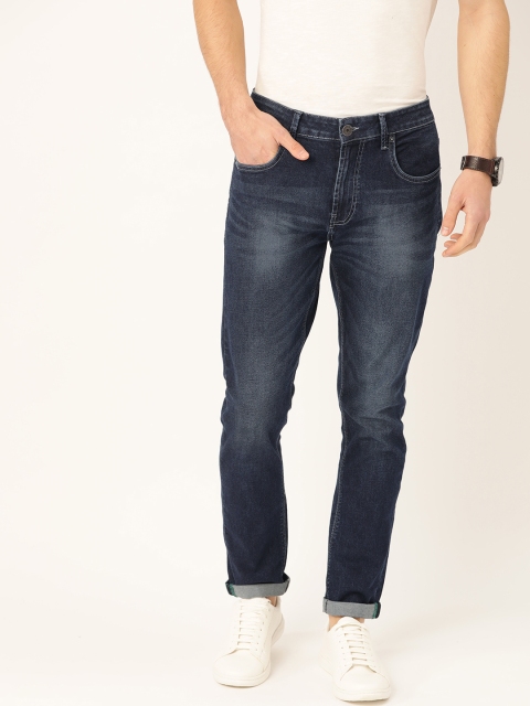 

United Colors of Benetton Men Navy Blue Skinny Fit Mid-Rise Clean Look Stretchable Jeans