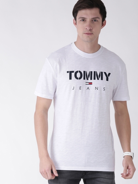 

Tommy Hilfiger Men White Printed Round Neck T-shirt