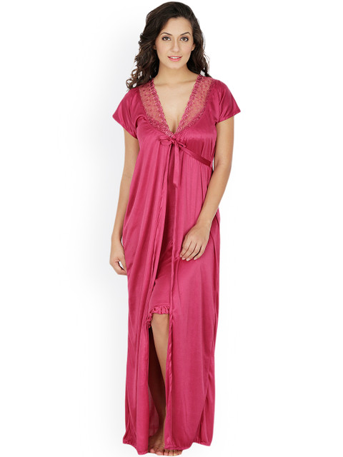 

Klamotten Women Pink Satin Robe X09