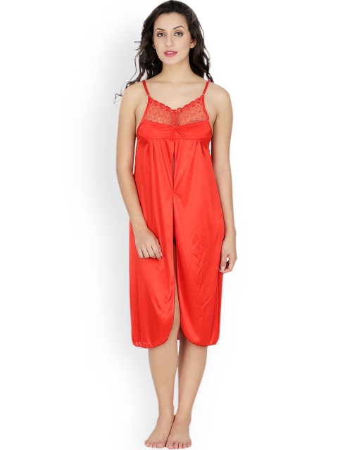 

Klamotten Orange Satin Baby-Doll X41