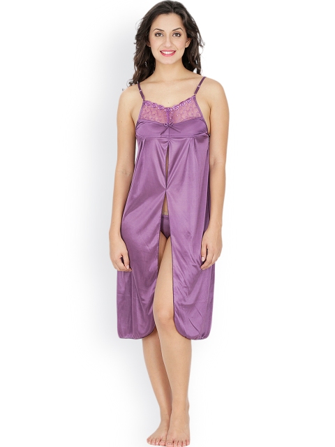 

Klamotten Purple Satin Baby-Doll X41