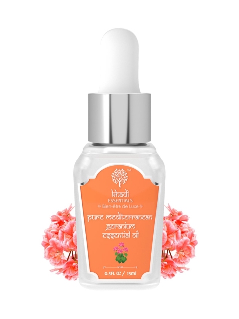 

KHADI ESSENTIALS Unisex Pure Mediterranean Geranium Essential Oil 15ml, Brown