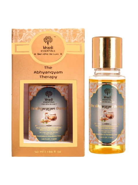 

Khadi Essentials Sweet Almond Body Massage Oil for Skin Tightening Anti Ageing, Mustard