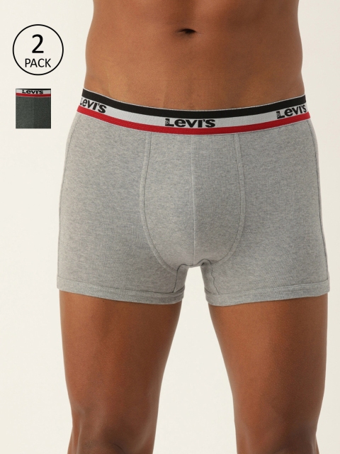 

Levis Men Pack of 2 Grey Melange Solid Trunk #003-TRUNK