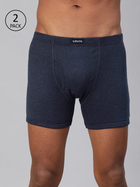 

Levis Men Pack of 2 Solid Trunks #010, Navy blue