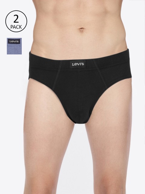 

Levis Men Pack of 2 Solid Basic Briefs #011-P2, Blue