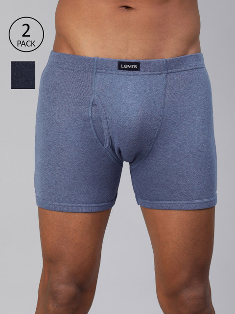 

Levis Men Pack of 2 Solid Trunks #010, Navy blue