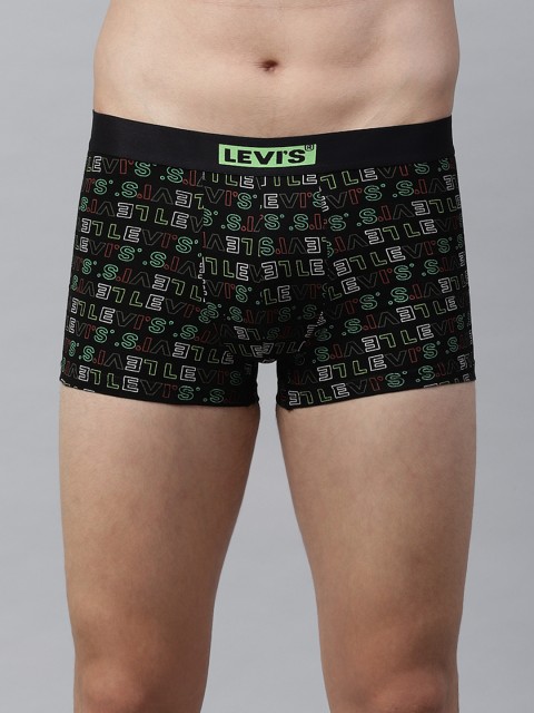 

Levis Men Black & Green Printed Antimicrobial Trunks 022-TRUNK-BLK/TANGERINE-P1