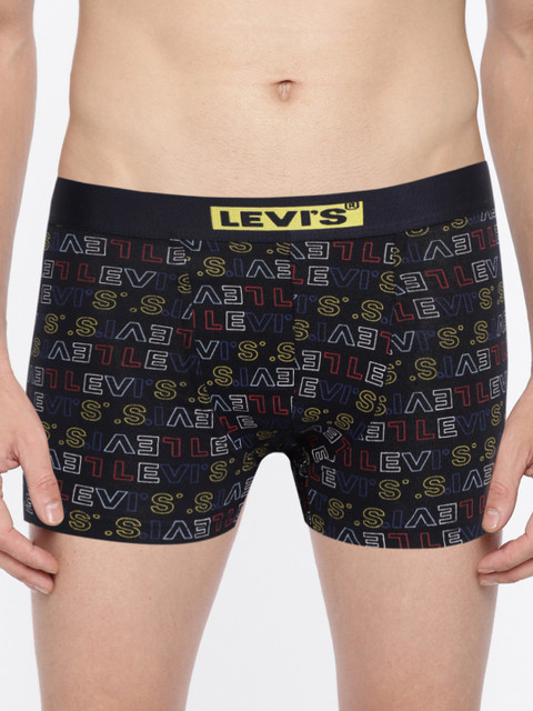 

Levis Men Navy Blue Printed Trunks #022-TRUNK-NVY/CH.RED-P