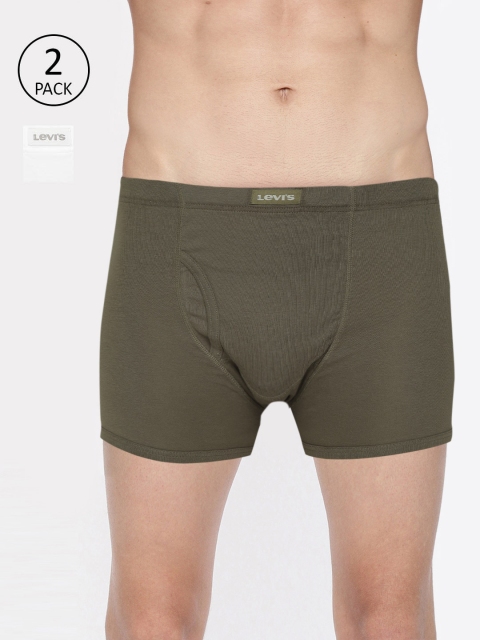 

Levis Men Pack of 2 Solid Trunks #010, White