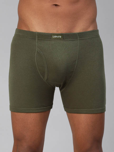 

Levis Men Olive Green Solid Boxer Briefs