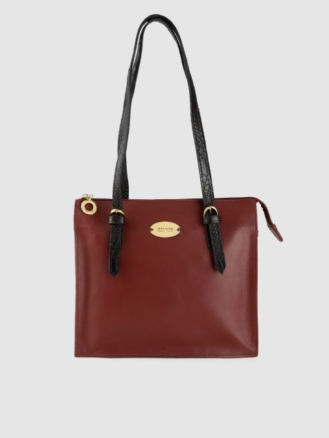

Hidesign Maroon Solid Leather Shoulder Bag