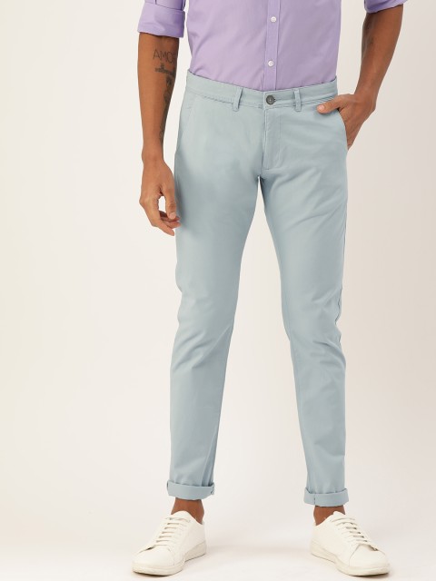 

Peter England Men Blue Skinny Fit Solid Chinos