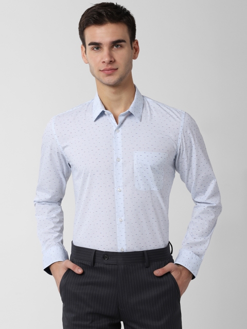

Peter England Men Blue Slim Fit Printed Formal Shirt