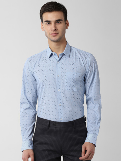 

Peter England Men Blue Regular Fit Printed Formal Shirt