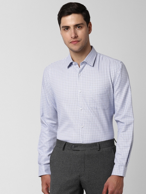 

Peter England Men White Checked Formal Shirt