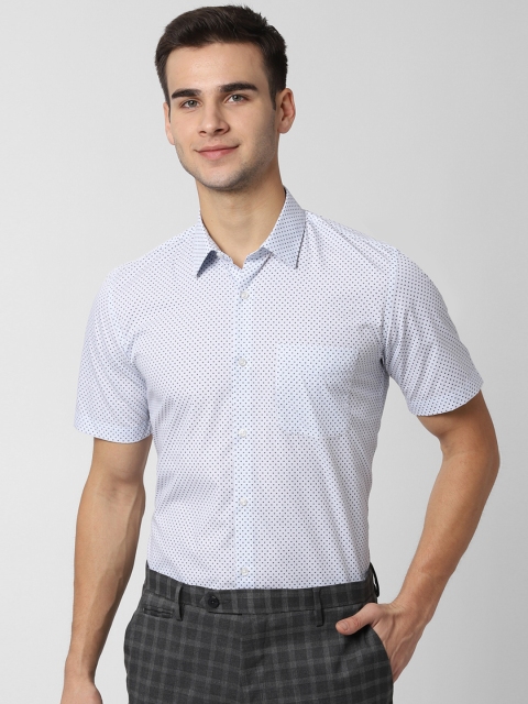 

Peter England Men Blue & Black Slim Fit Printed Formal Shirt