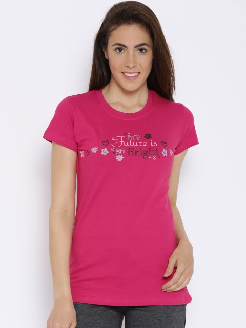 

Red Rose Pink Printed Lounge Top PRT TSHIRT
