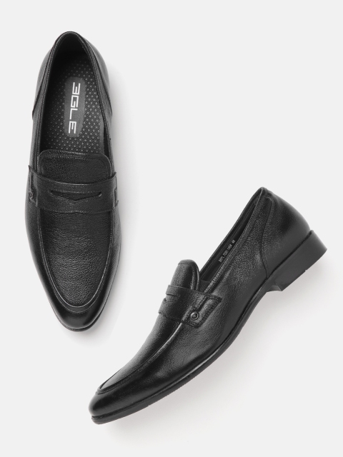 

Egle Men Black Leather Formal Slip-Ons