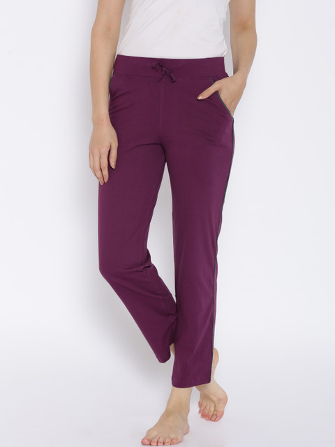 

Red Rose Purple Lounge Pants T004