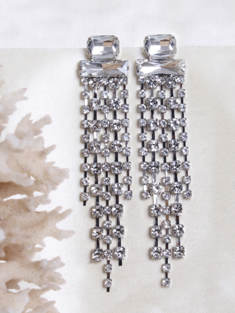 

Ayesha Silver-Plated Contemporary Tasselled Drop Earrings