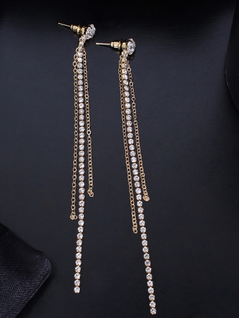 

Ayesha Gold-Plated Contemporary Drop Earrings