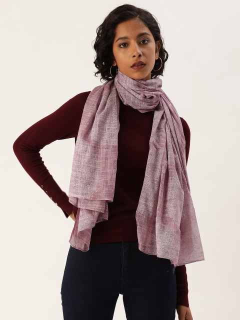 

Ayesha Women Pink & White Printed Scarf